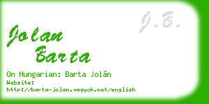 jolan barta business card