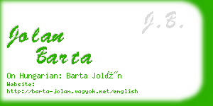 jolan barta business card